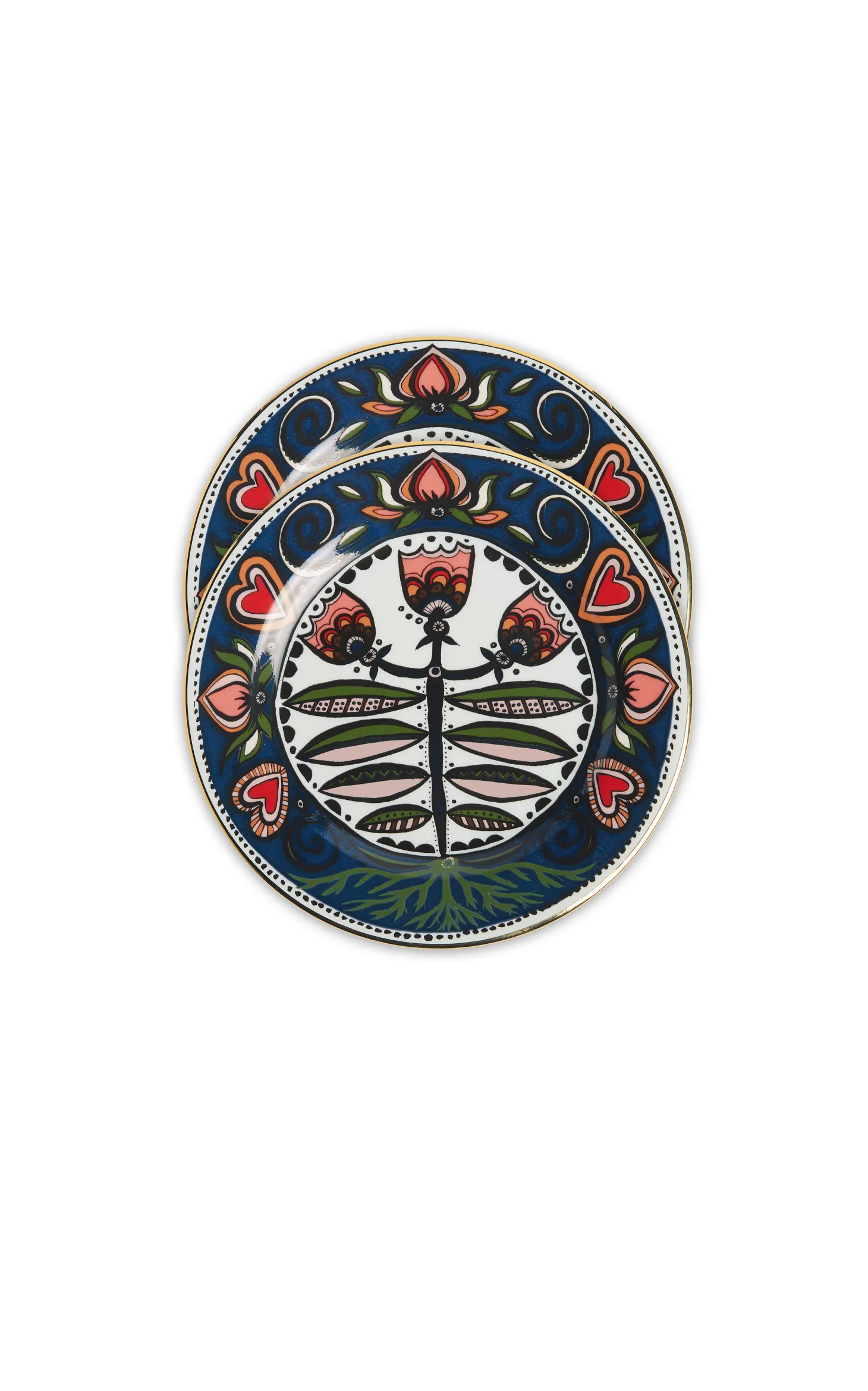 Dessert Plate Set of 2Seed Of Life in Porcelain