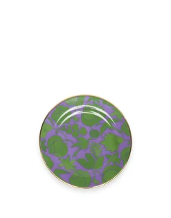 Dessert Plate Set of 2Wildbird Lilla/Verde in Porcelain