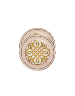 Dessert Plates Set Of 2Cortile Pink in Porcelain