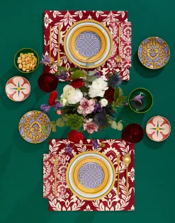 Dessert Plates Set Of 2Cortile Yellow in Porcelain