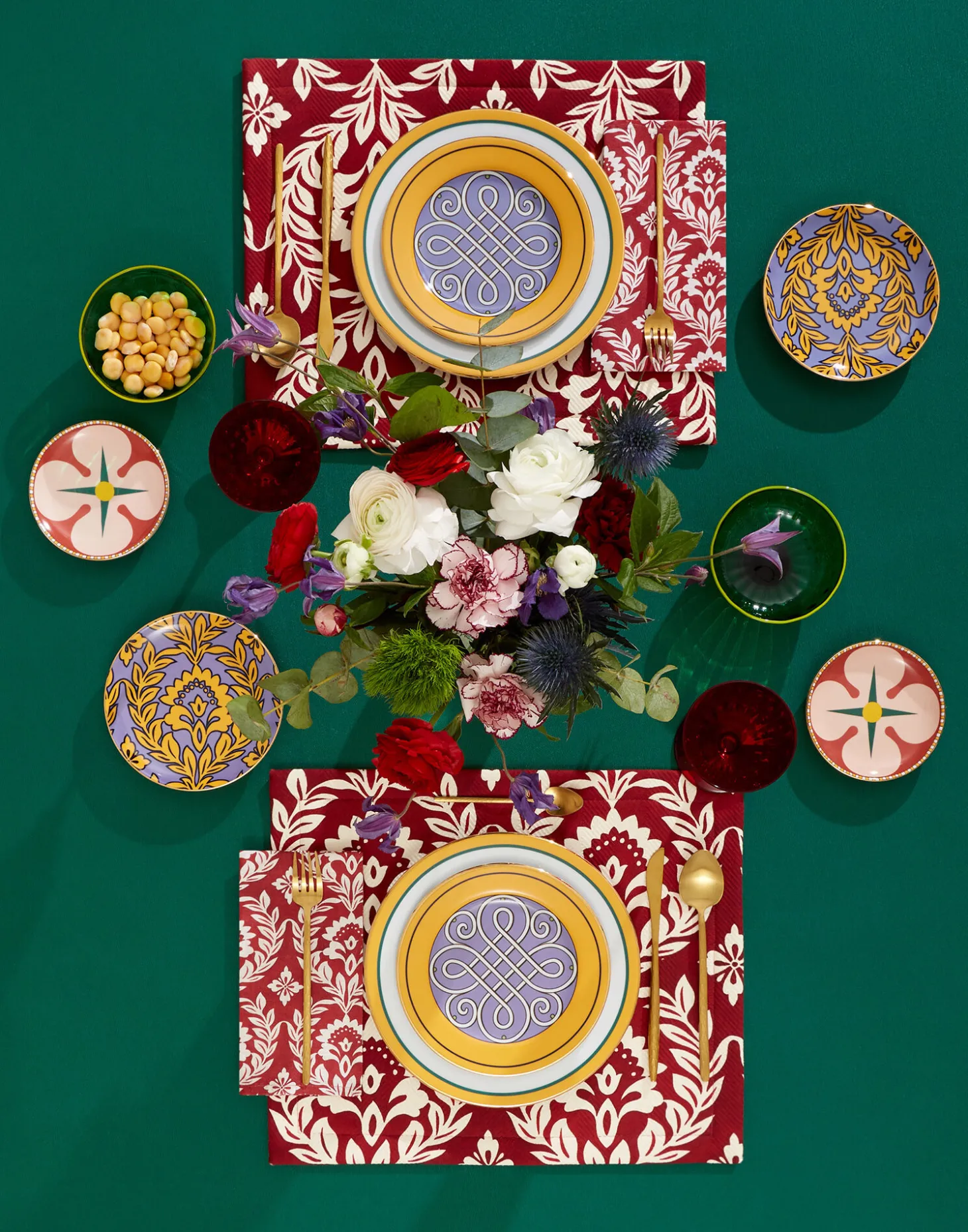 Dessert Plates Set Of 2Cortile Yellow in Porcelain