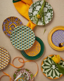 Dessert Plates Set Of 2Cortile Green in Porcelain