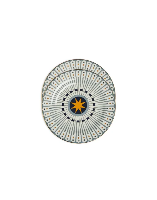 Dessert Plates Set Of 2Feria Sky Blue in Porcelain