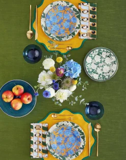 Dessert Plates Set Of 2Lilium Zafferano in Porcelain