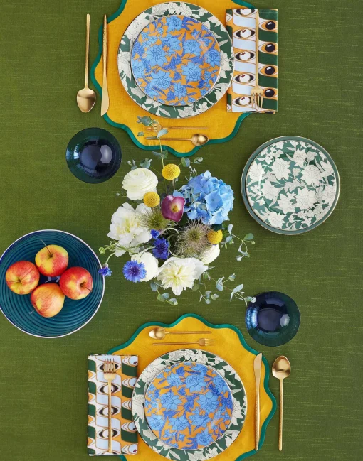 Dessert Plates Set Of 2Lilium Zafferano in Porcelain