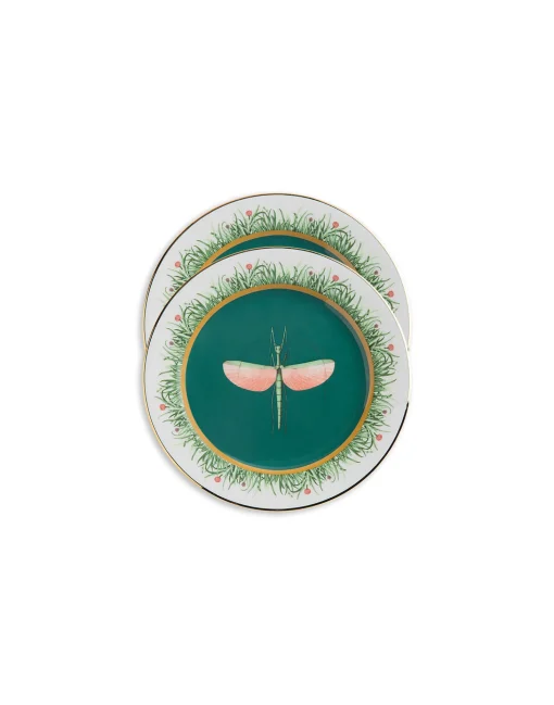 Dinner Plates Set Of 2Libellula in Porcelain
