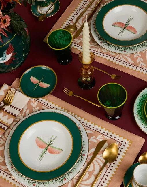 Dinner Plates Set Of 2Libellula in Porcelain