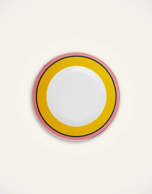 Dinner Plates Set Of 2Rainbow Yellow in Porcelain