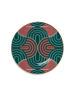 Dinner Plates Set Of 2Slinky Green in Porcelain