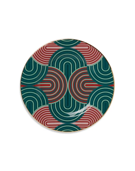 Dinner Plates Set Of 2Slinky Green in Porcelain
