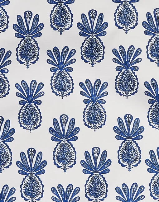 DishtowelPineapple Blu in Cotton