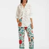 Drawstring PantsDragonflower Multicolor in Silk Twill