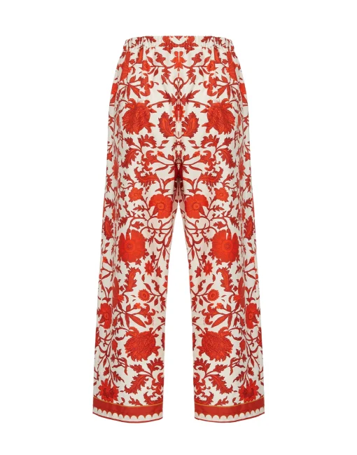 Drawstring PantsDragonflower Mini Red in Summer Poplin