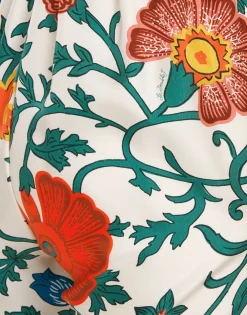 Drawstring PantsDragonflower Multicolor in Silk Twill