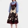 Ella Midi DressCorsini Placée Cream in Cotton Velvet