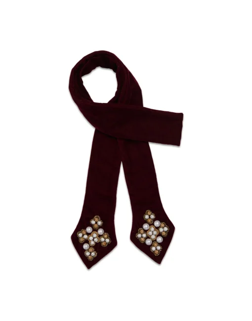 Ella 2-Ways StoleSolid Red in Velvet