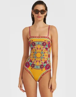 Elle SwimsuitZodiac Placée Marigold in Supreme Lycra