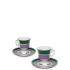 Espresso Cup & Saucer Set of 2Rainbow Viola in Porcelain
