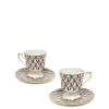 Espresso Cup & Saucer Set of 2Cubi Lilla in Porcelain
