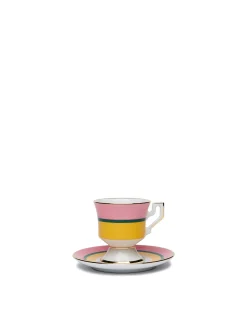 Espresso Cup & Saucer Set of 2Rainbow Giallo in Porcelain