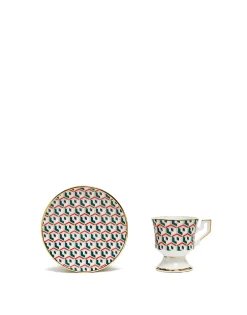Espresso Cup & Saucer Set of 6Cubi Mix in Porcelain