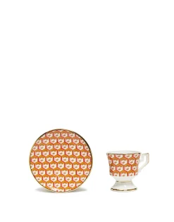 Espresso Cup & Saucer Set of 2Cubi Oro in Porcelain