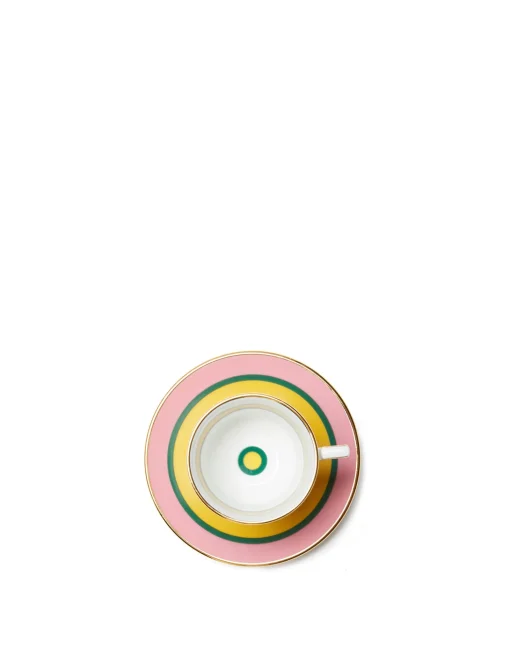 Espresso Cup & Saucer Set of 2Rainbow Giallo in Porcelain