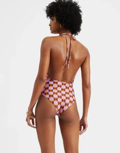 Esther SwimsuitMezzaluna Orange in Lycra