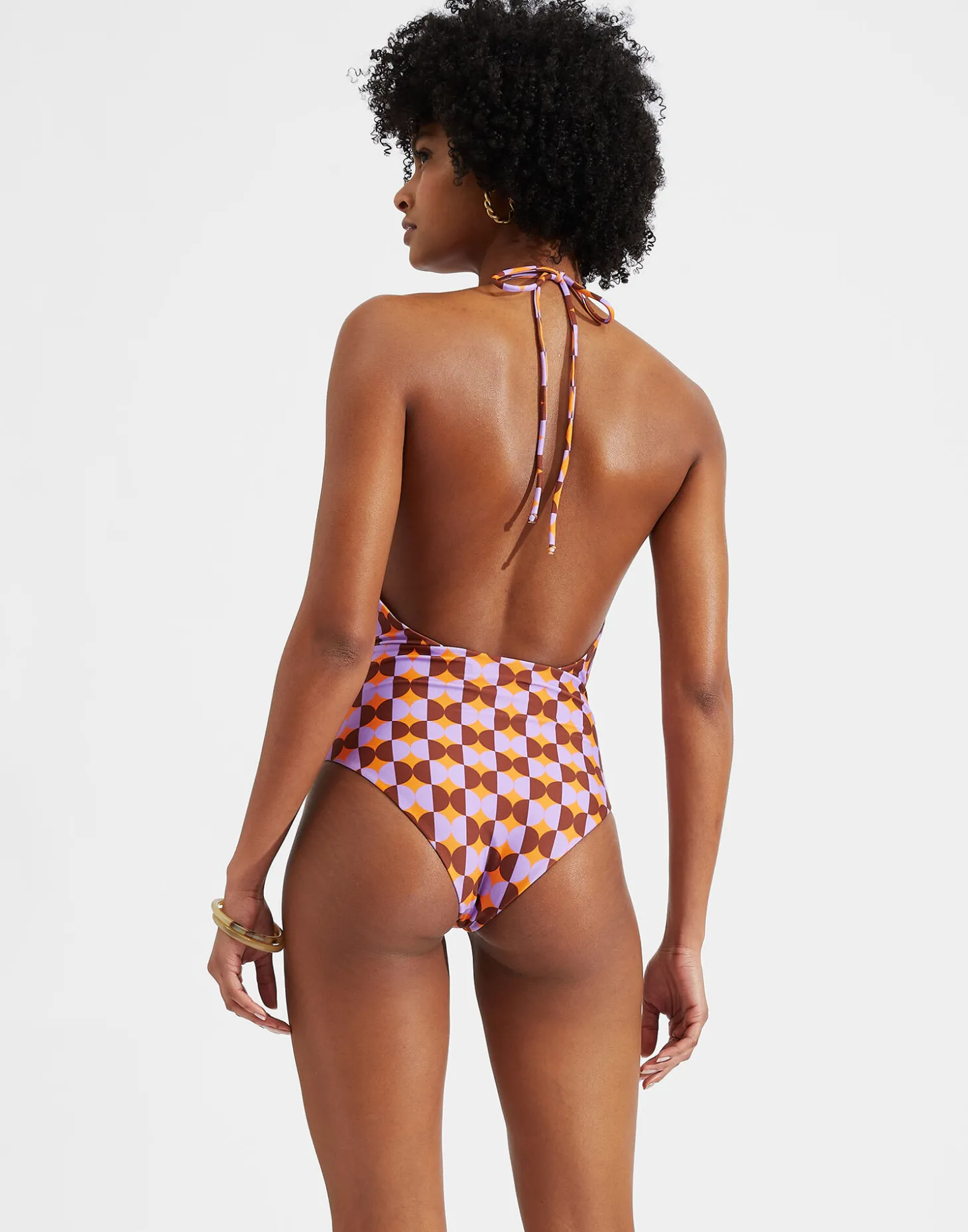 Esther SwimsuitMezzaluna Orange in Lycra