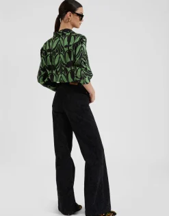 Flare JeansCorte Black in Denim