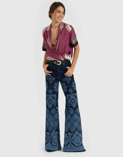 Flare JeansPartenope Navy in Denim