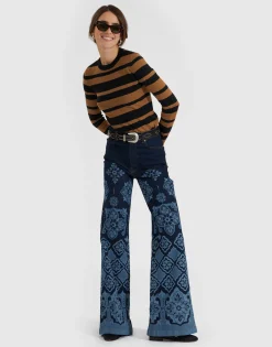 Flare JeansPartenope Navy in Denim