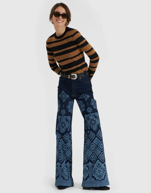 Flare JeansPartenope Navy in Denim
