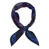 Folky Hearts Foulard (45X45)Folky Hearts Blue in Silk