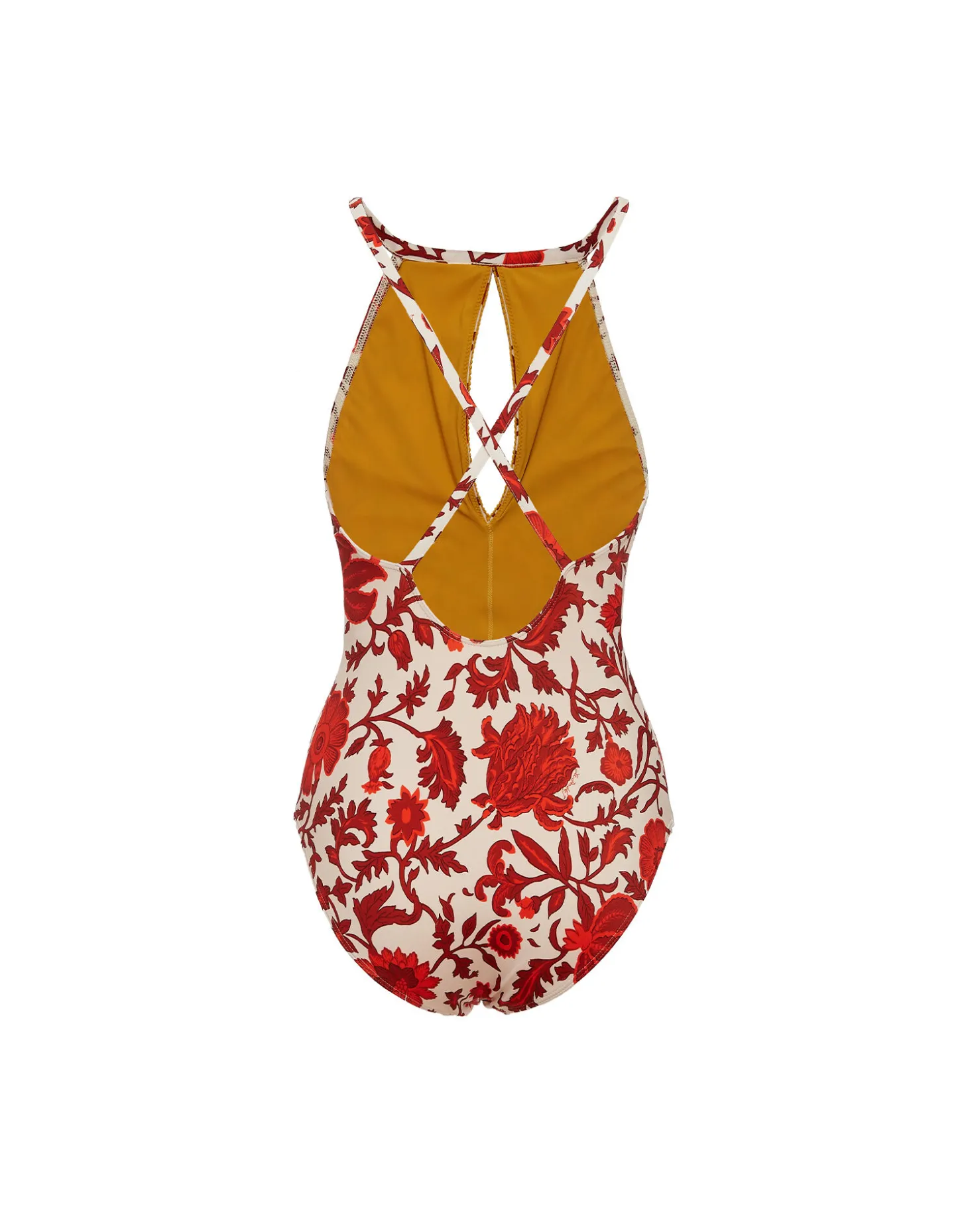 Fonda SwimsuitDragonflower Mini Red in Lycra