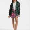 Foulard Mini SkirtLampone Placée Emerald in Envers Satin