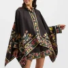 Foulard ShirtBorboni Placée Nero in Twill Silk