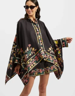 Foulard ShirtBorboni Placée Nero in Twill Silk