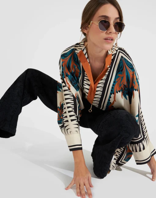 Foulard ShirtFlorence Placée in Silk Twill