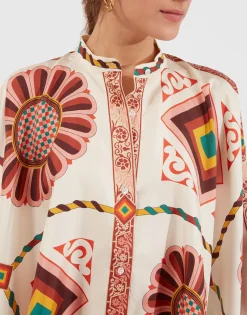 Foulard ShirtMacro Tiles Placée in Twill Silk