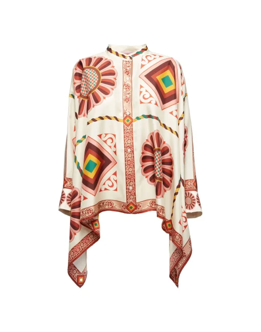 Foulard ShirtMacro Tiles Placée in Twill Silk