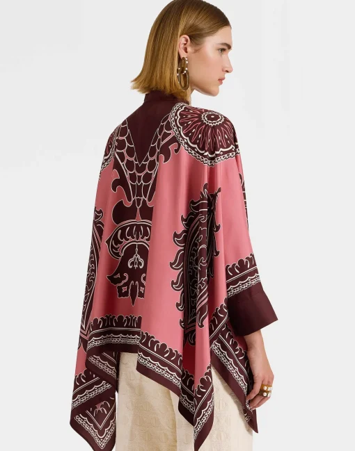 Foulard ShirtOltrarno Placée Pink in Silk Twill