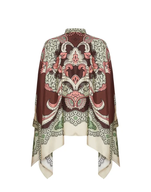 Foulard ShirtPortal Placée Brown in Silk Twill