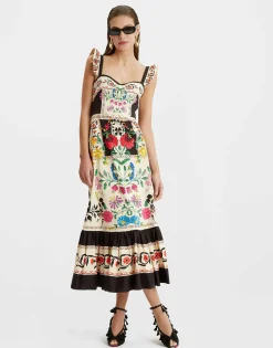 Gingerbread DressPlaza Placée Ivory in Flat Cotton Stretch