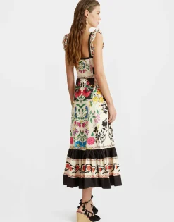 Gingerbread DressPlaza Placée Ivory in Flat Cotton Stretch