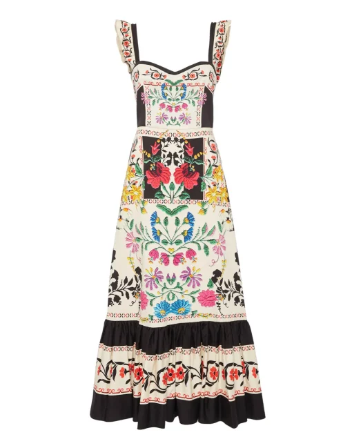 Gingerbread DressPlaza Placée Ivory in Flat Cotton Stretch
