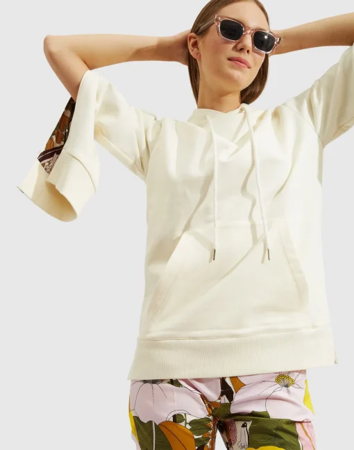 Girlfriend HoodieSolid Ivory in Jersey