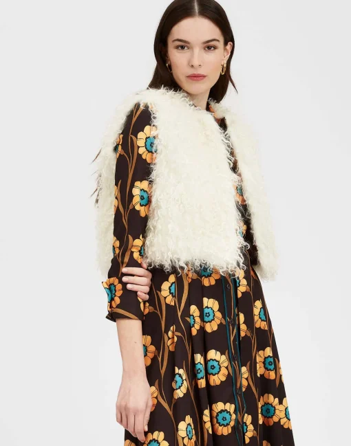 Glam Reversibile Gilet IntarsiaBronze in Faux Python