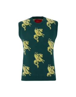 Gryphos GiletBlack & Lime in Fleece Jacquard