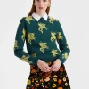Gryphos SweaterDark Green in Fleece Jacquard